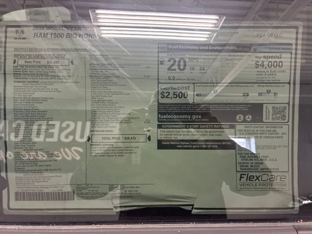 2026 RAM Ram 1500 RAM 1500 BIG HORN CREW CAB 4X4 5'7' BOX