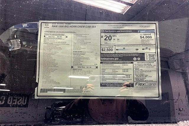 2026 RAM Ram 1500 RAM 1500 BIG HORN CREW CAB 4X4 5'7' BOX